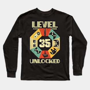 Level 35 Video 35th Birthday Long Sleeve T-Shirt